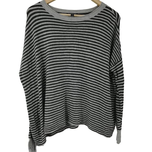 Eileen Fisher Striped Oversized Sweater Size XXS Drop Sleeve Lagonlook Pullover - Picture 1 of 10